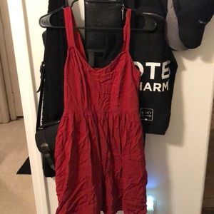 Rust orange flowy summer dress